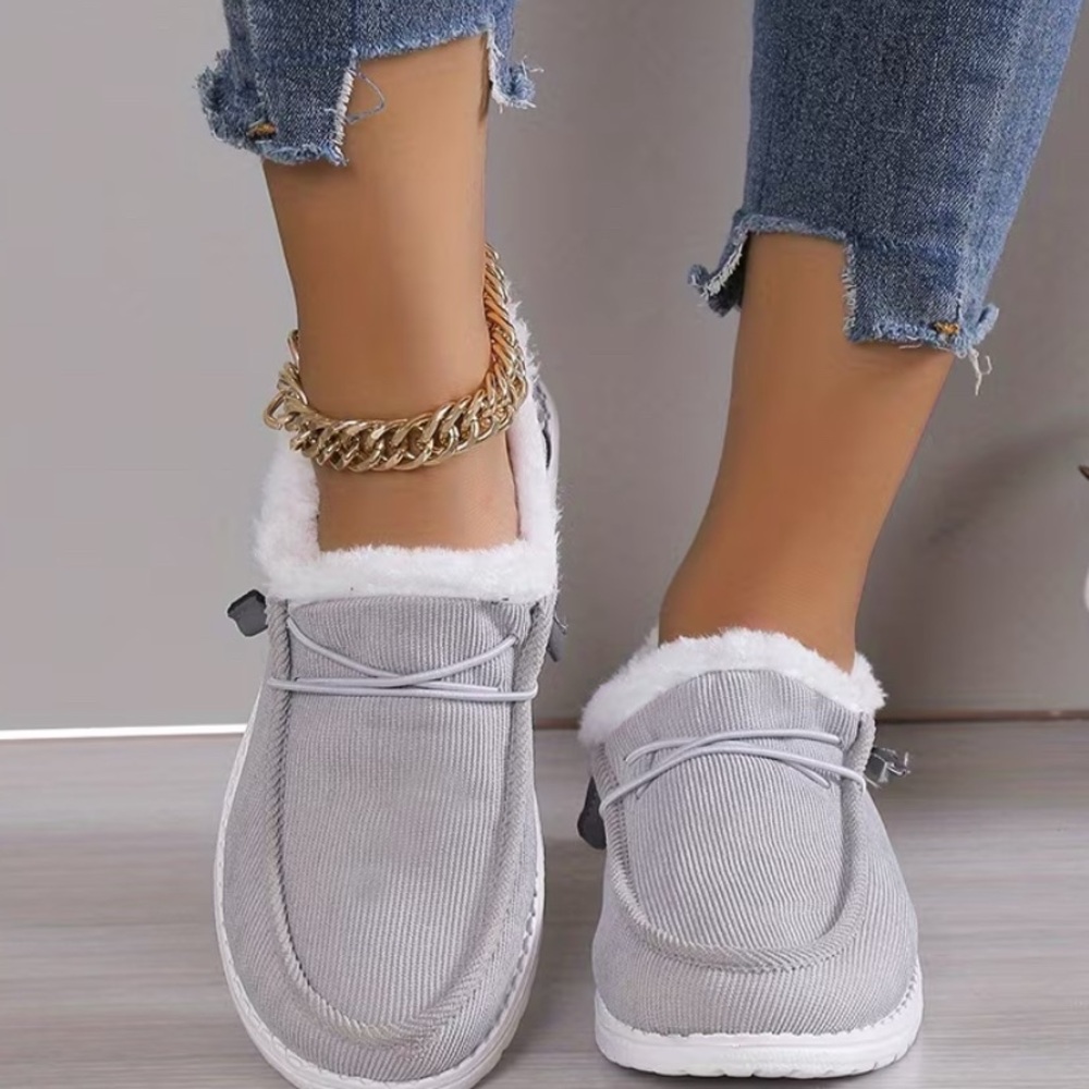 GRAY Fleece Lined Casual Shoes